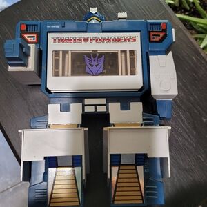 80s Transformers Tape Deck Blue and White Action Figure